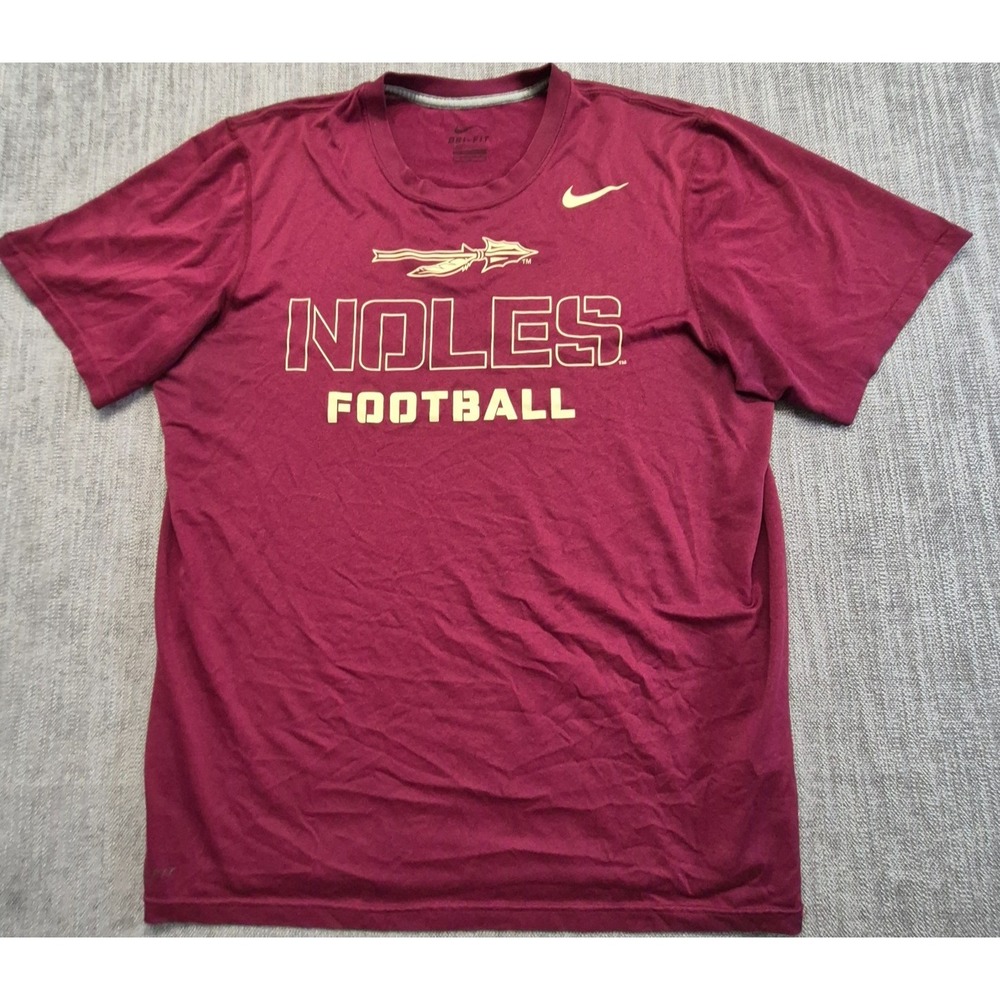 Florida State University Seminoles Nike Dri-Fit Performance T-Shirt LG FSU Red